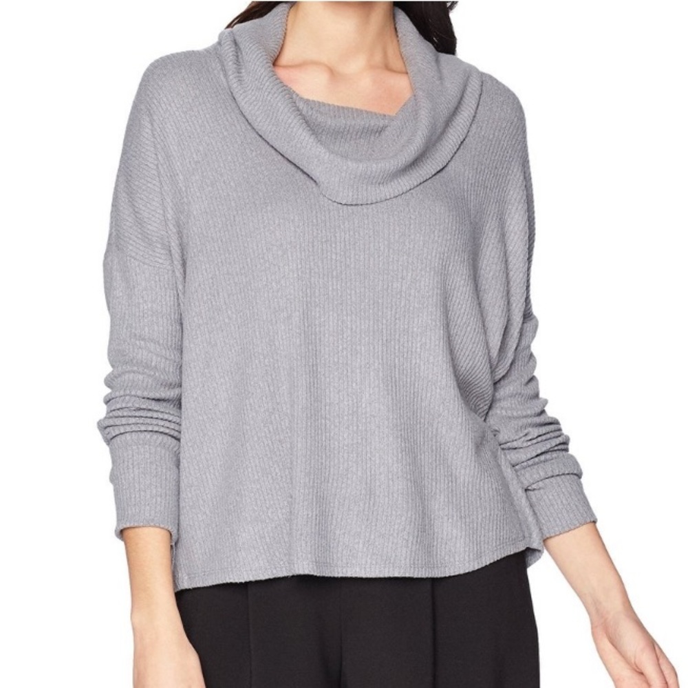 Lucky Brand Cowl Neck Surplice Back Pullover